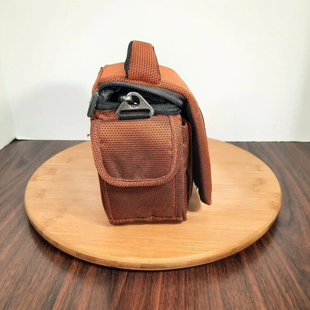 Tumi T-Tech Pulse Digital Camera Bag Orange Travel Case Padded Shoulder Strap